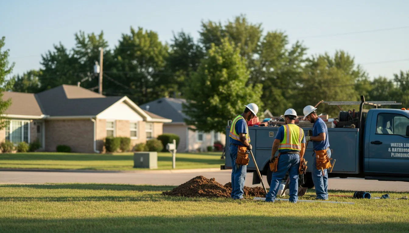 Residential water line and bathroom plumbing service in Holyoke, MA